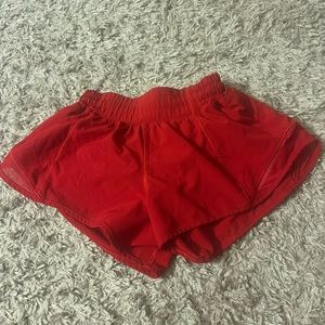 Lululemon red hotty hot shorts size 2